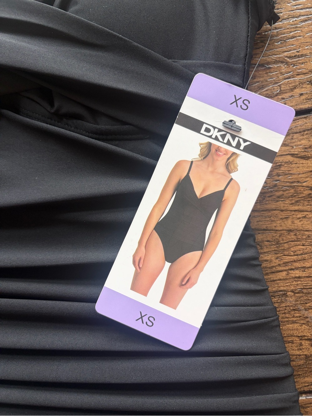 NWT DKNY Black One-Piece Swimsuit - Picture 7 of 7